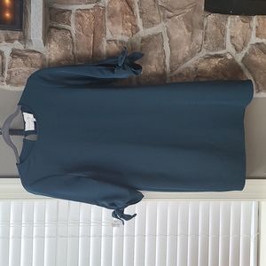 Charles Henry Dark Teal Mini Shift Dress Size Small